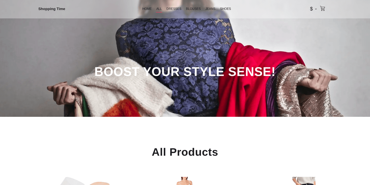 Reactjs E-Commerce Website Preview
